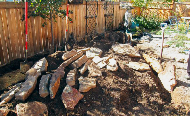 Процесс создания каменистого сада 